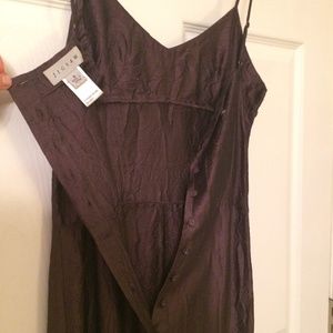 Beautiful Evening Dark Purple Jigsaw Dress, 100% Silk, Size 4 (UK Size 8)